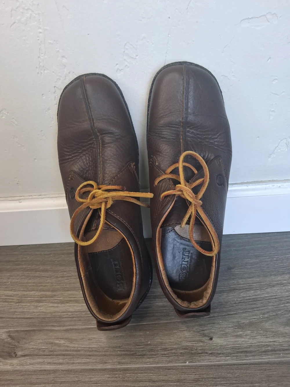 Born Women's Brown Leather Oxford Comfort Shoes Size 8.5 US 40 Handcrafted Lace